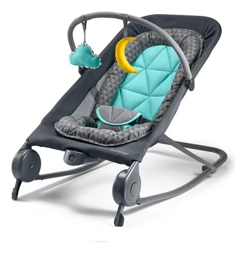 Silla Mecedora Para Bebé Con Vibración Summer Bouncer 2 En 1 Color Negro $1,599