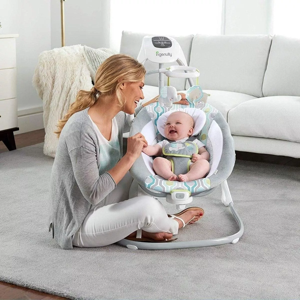 Foto 4 | Columpio Bouncer Ingenuity 2 en 1 Musical Simple Comfort