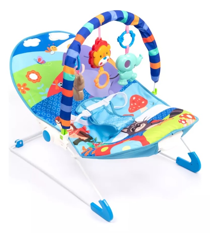 Silla Mecedora Aeiou Azul para Bebé