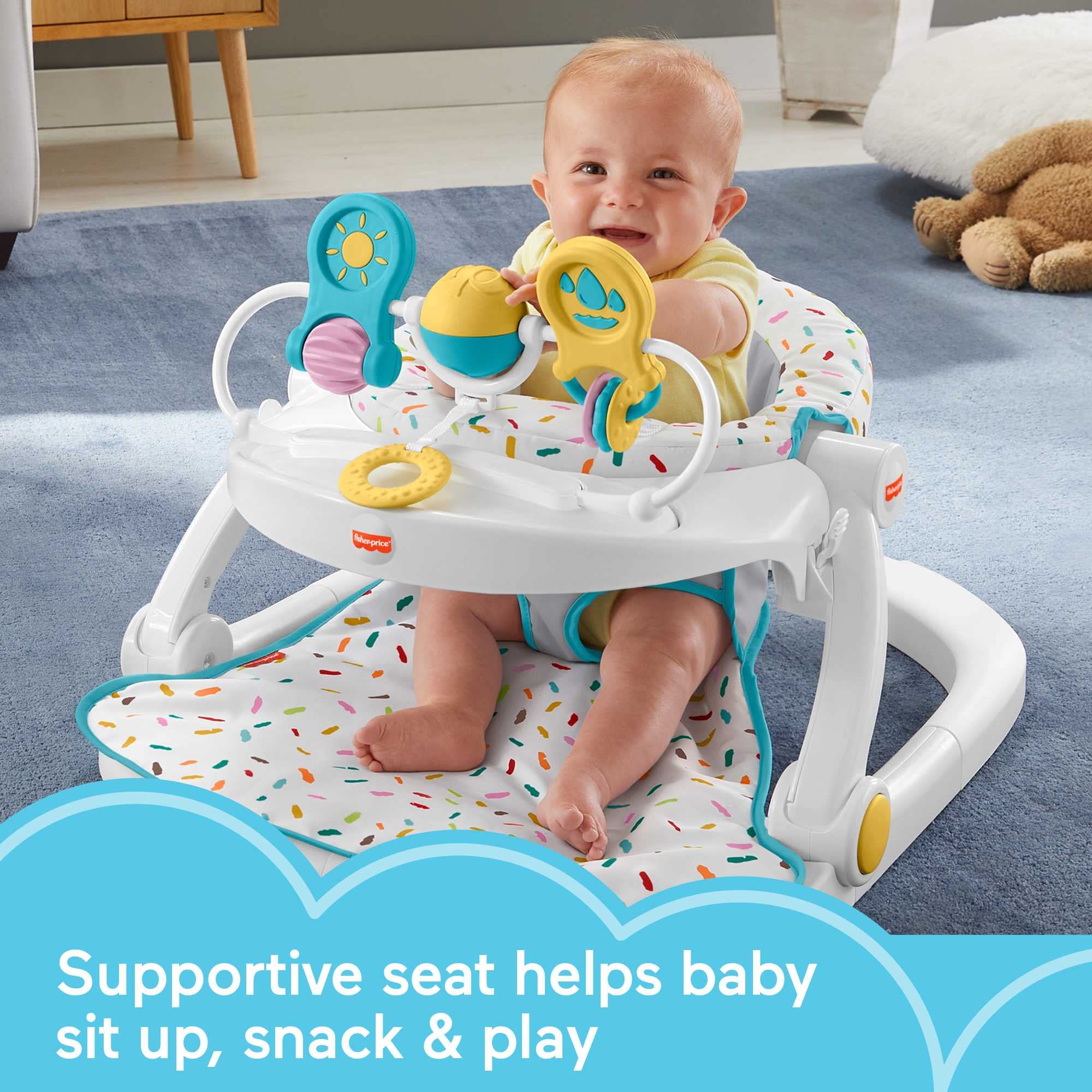 Foto 4 pulgar | Asiento De Piso Fisher-price Deluxe Sit-me-up — Rainbow Spri - Venta Internacional.