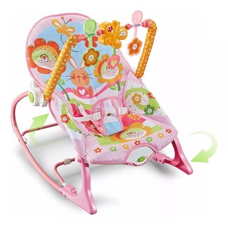 Foto 1 | Mecedora De Bebé Musical Con Juegos Color Rosa