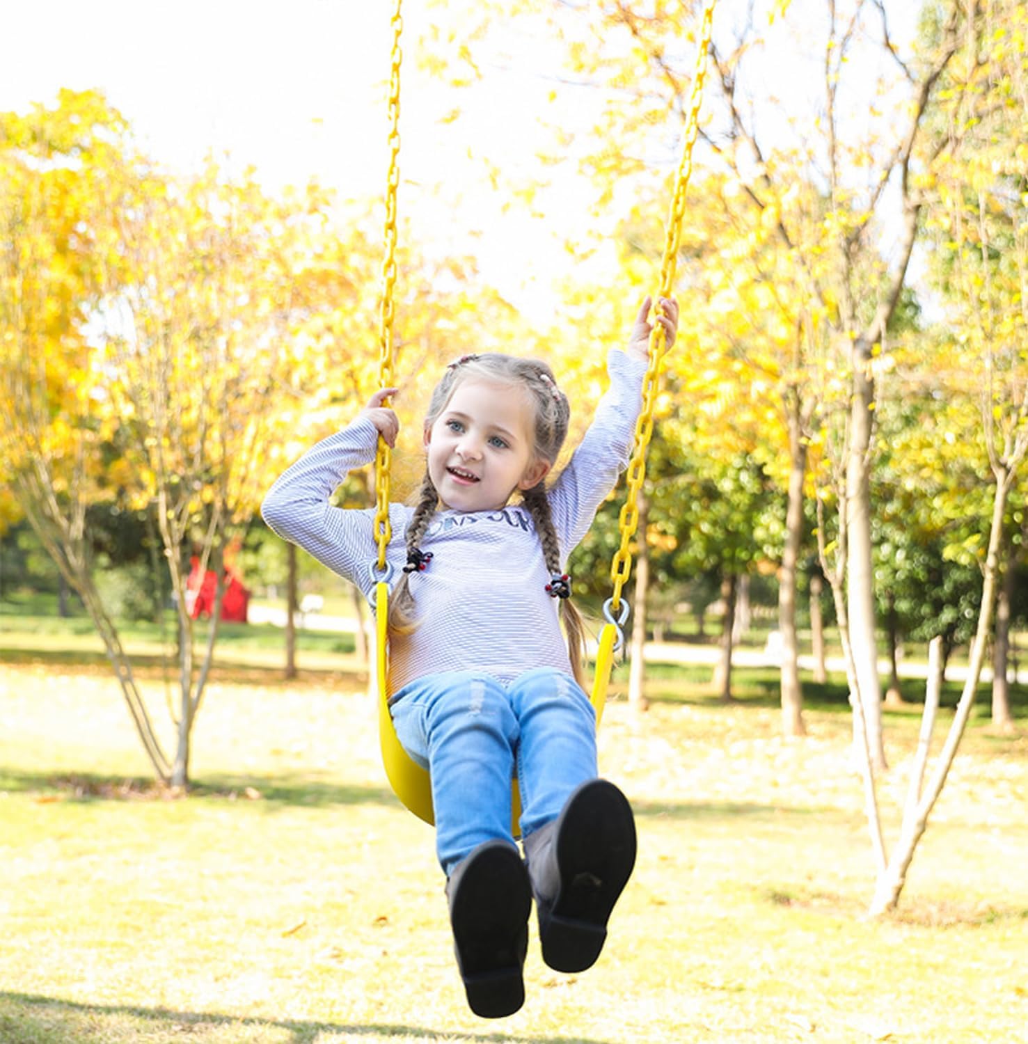 Foto 4 | Columpio Infantil Para Jardin De Cadena Y Base Flexible