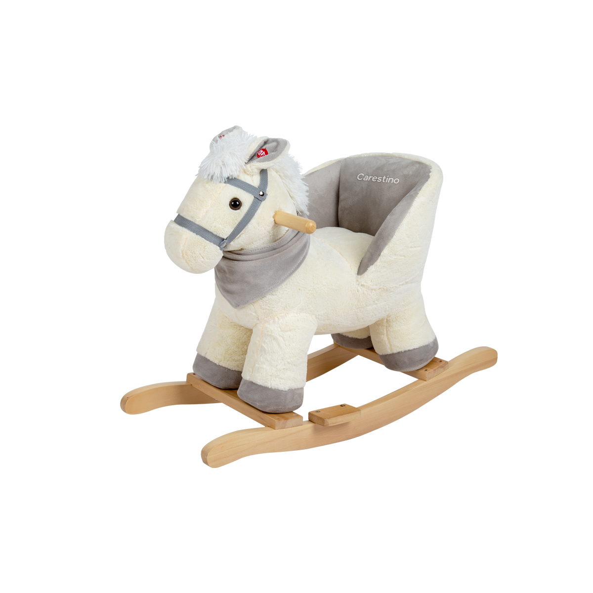 Mecedor de Peluche Carestino Caballo Blanco