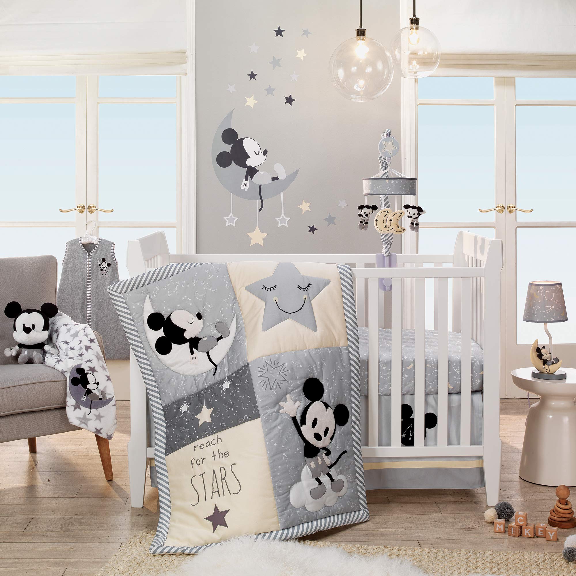 Foto 5 pulgar | Cuna Mobile Lambs & Ivy Disney Baby Mickey Mouse Gris/amarillo - Venta Internacional.
