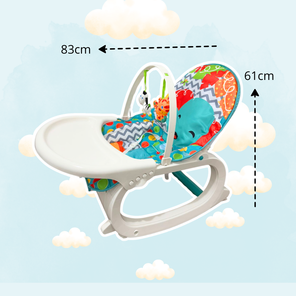 Foto 4 pulgar | Silla Mecedora Para Bebé Con Asiento Acolchonado Bandeja Y Juguetes Colgantes