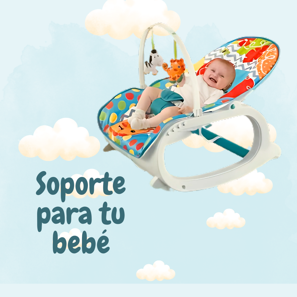 Foto 5 pulgar | Silla Mecedora Para Bebé Con Asiento Acolchonado Bandeja Y Juguetes Colgantes