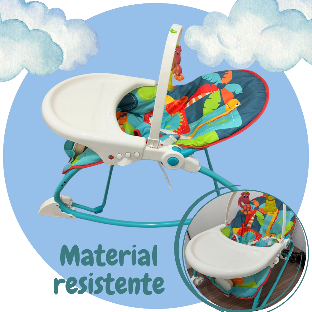 Foto 4 pulgar | Silla Mecedora Para Bebé Con Asiento Acolchonado Bandeja Y Juguetes Colgantes