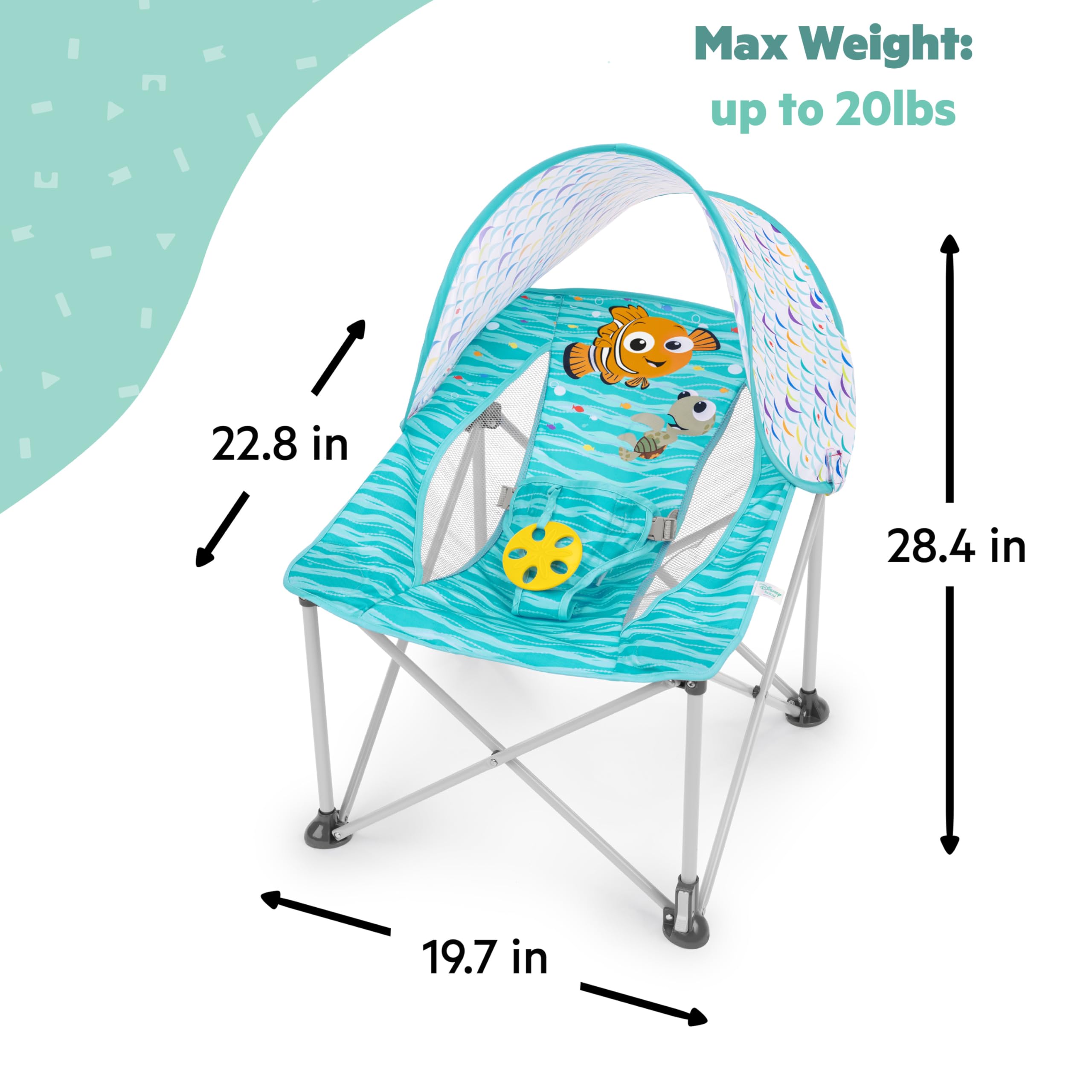 Foto 5 | Travel Seat Bright Starts Disney Finding Nemo Pop 'n Chill - Venta Internacional.