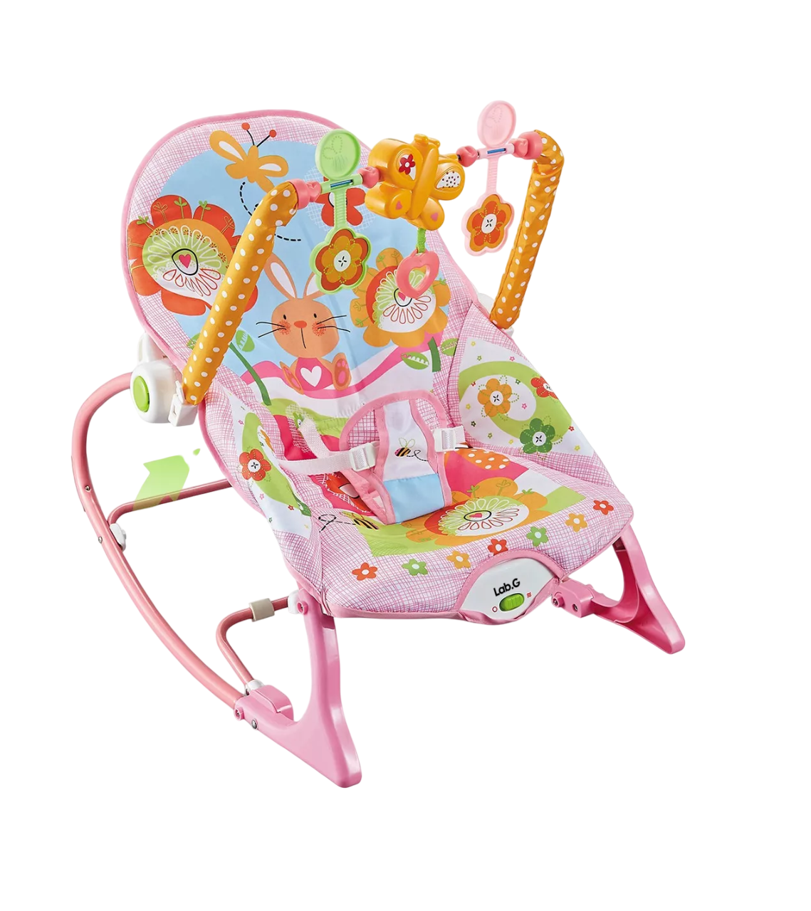 Mecedora De Bebé Musical Con Juegos Color Rosa
