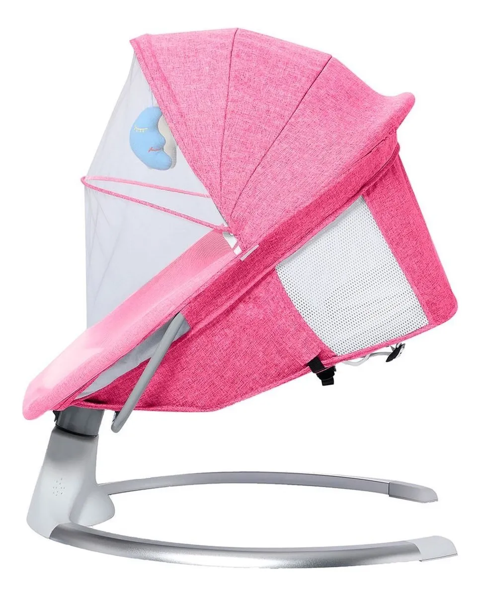 Foto 4 pulgar | Columpio Para Bebé Aeiou Ws-hb14 Delux 3 En 1 Mecedora Rosa