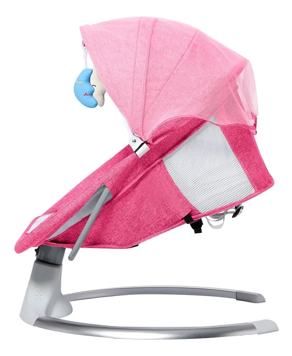 Foto 4 | Columpio Para Bebé Aeiou Ws-hb14 Delux 3 En 1 Mecedora Rosa