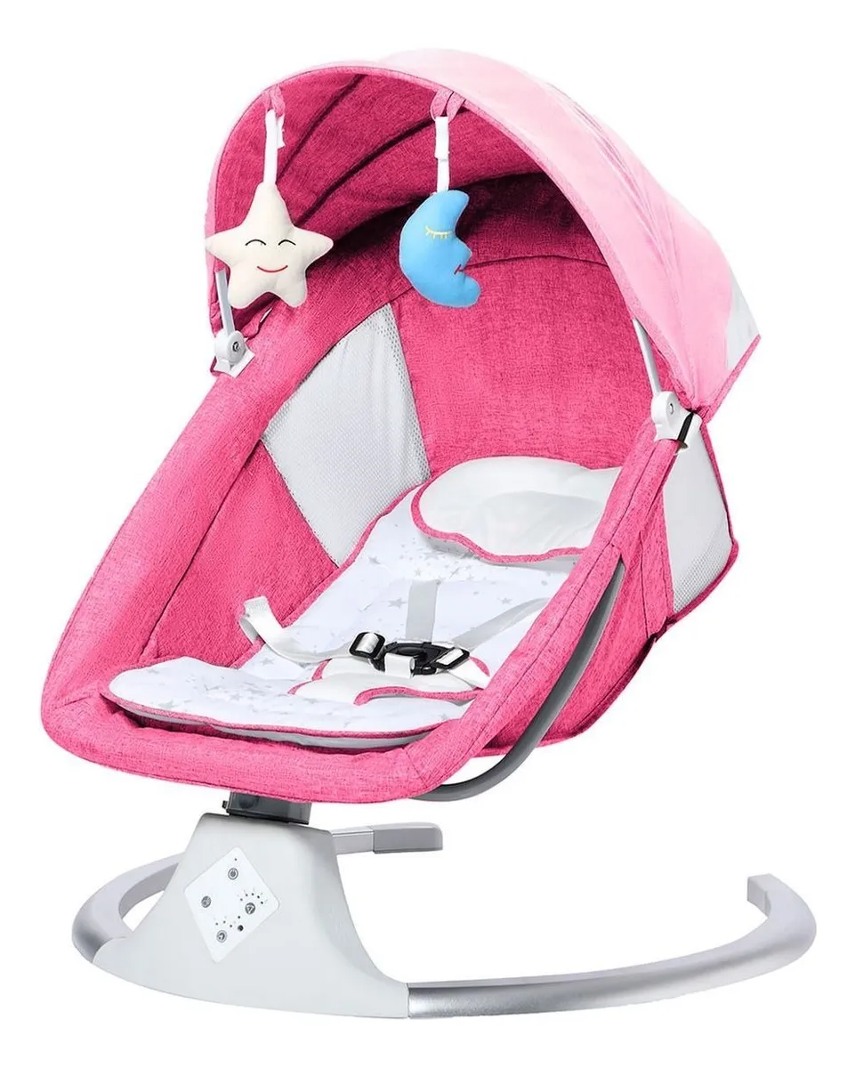 Foto 5 | Columpio Para Bebé Aeiou Ws-hb14 Delux 3 En 1 Mecedora Rosa