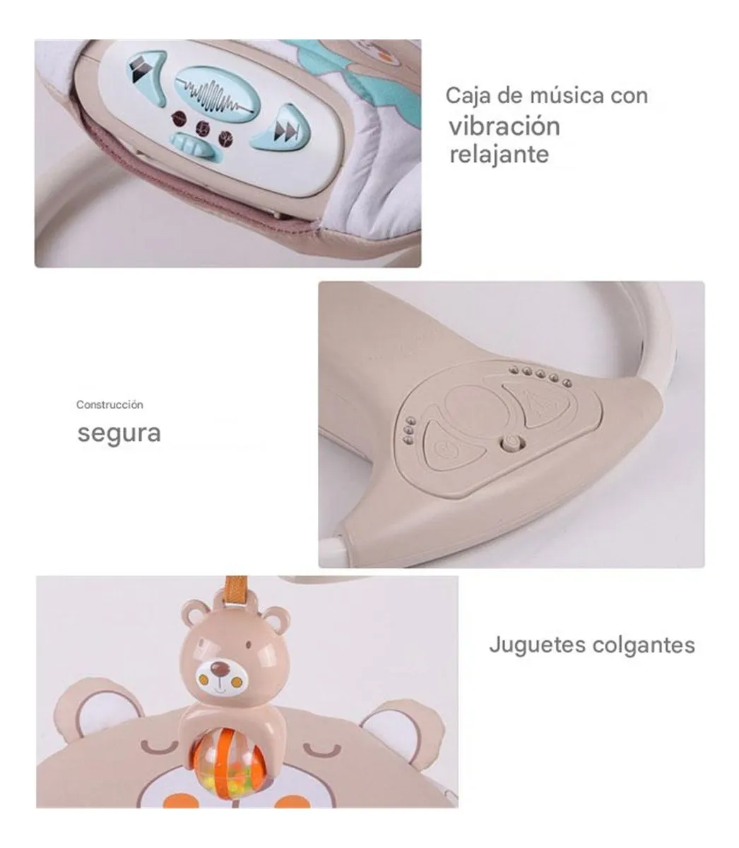 Foto 3 | Bouncer De Bebé Aeiou 63578 Convert Me Silla Mecedora Musica