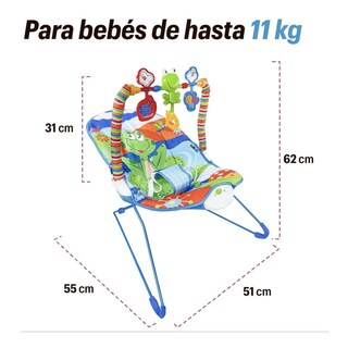 Foto 3 | Silla Vibradora Mecedora De Bebé Musical Con Juegos Lab.g, Azul