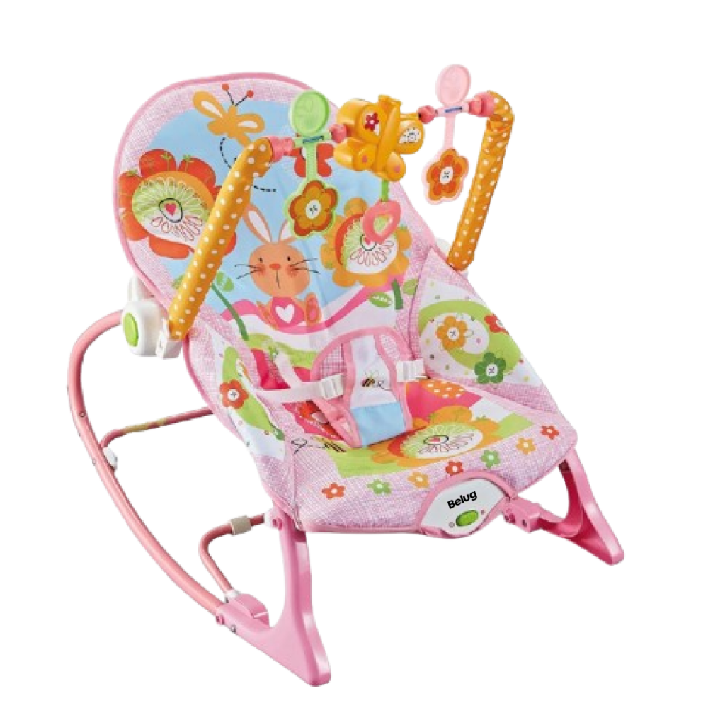 Foto 2 pulgar | Silla Vibradora Mecedora De Bebe Musical Con Juegos Belug, Rosa