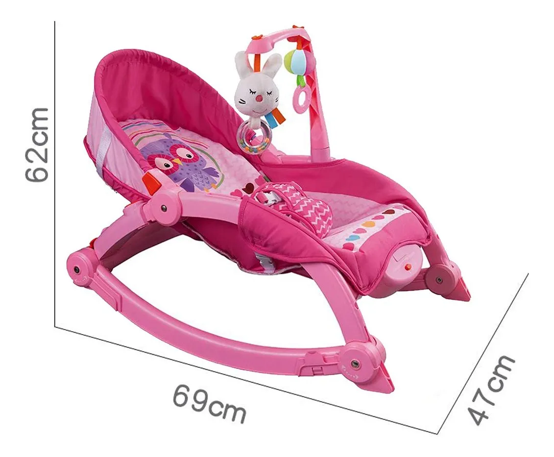 Foto 6 pulgar | Bouncer Para Bebé Aeiou 63560 Newborn Rocker Mecedora Rosa