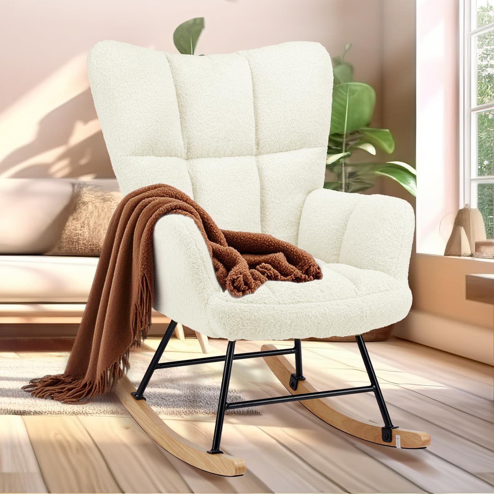 Foto 1 | Mecedora Para Guardería, Sencilla, De Lujo, Tapizada En Color Blanco - Venta Internacional.