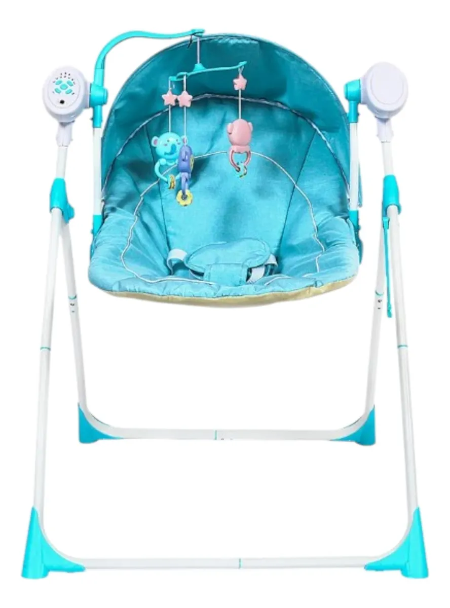 Foto 2 pulgar | Columpio Para Bebé Aeiou Md-305c Baby Rocker Mecedora Azul