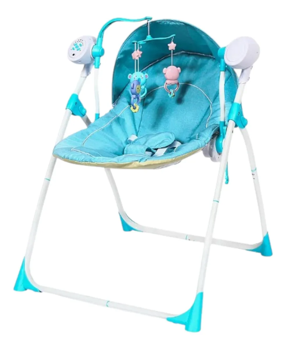 Foto 3 pulgar | Columpio Para Bebé Aeiou Md-305c Baby Rocker Mecedora Azul