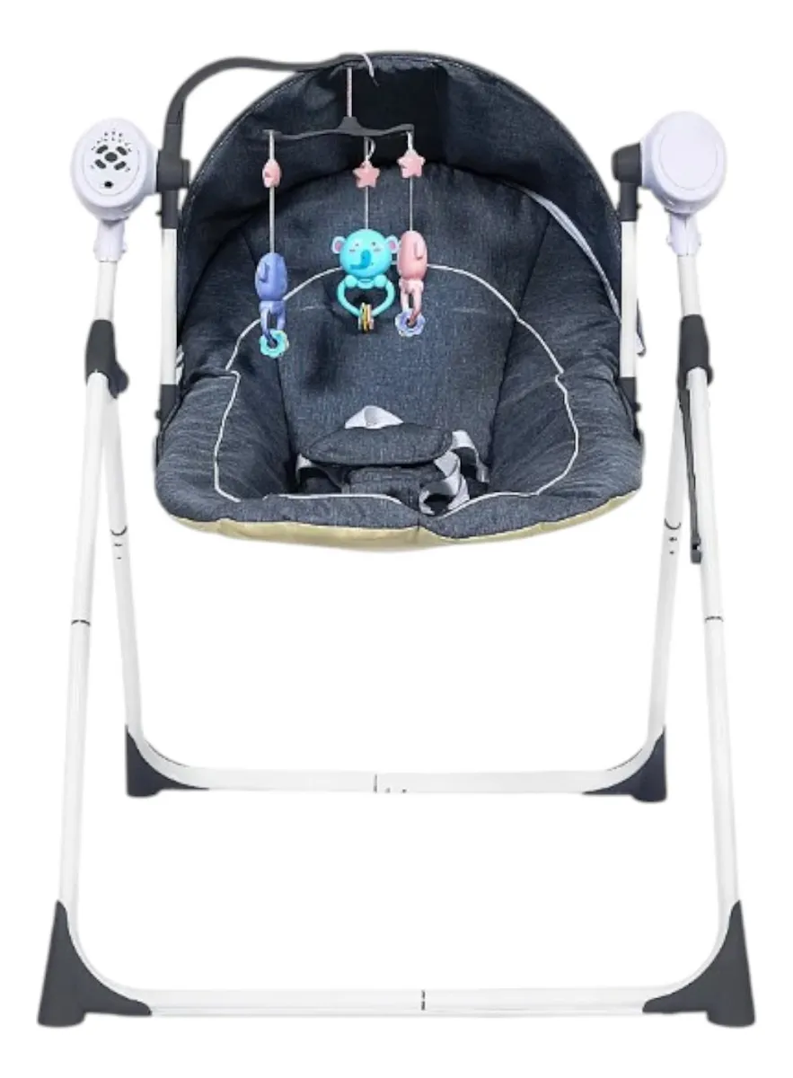 Foto 2 pulgar | Columpio Para Bebé Aeiou Md-305c Baby Rocker Mecedora Gris