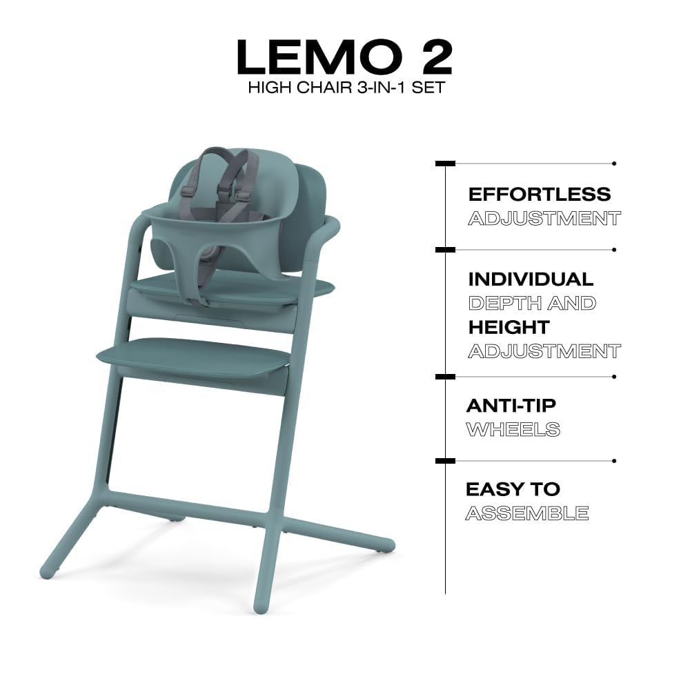Foto 8 pulgar | Juego De Tronas Cybex Lemo 3 En 1 Con Juego Para Bebés Y Bandeja Para Aperitivos Bl - Venta Internacional.