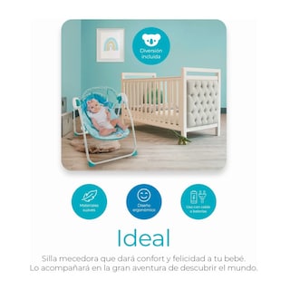 Foto 3 | Silla Mecedora para Bebé Lab.G Azul