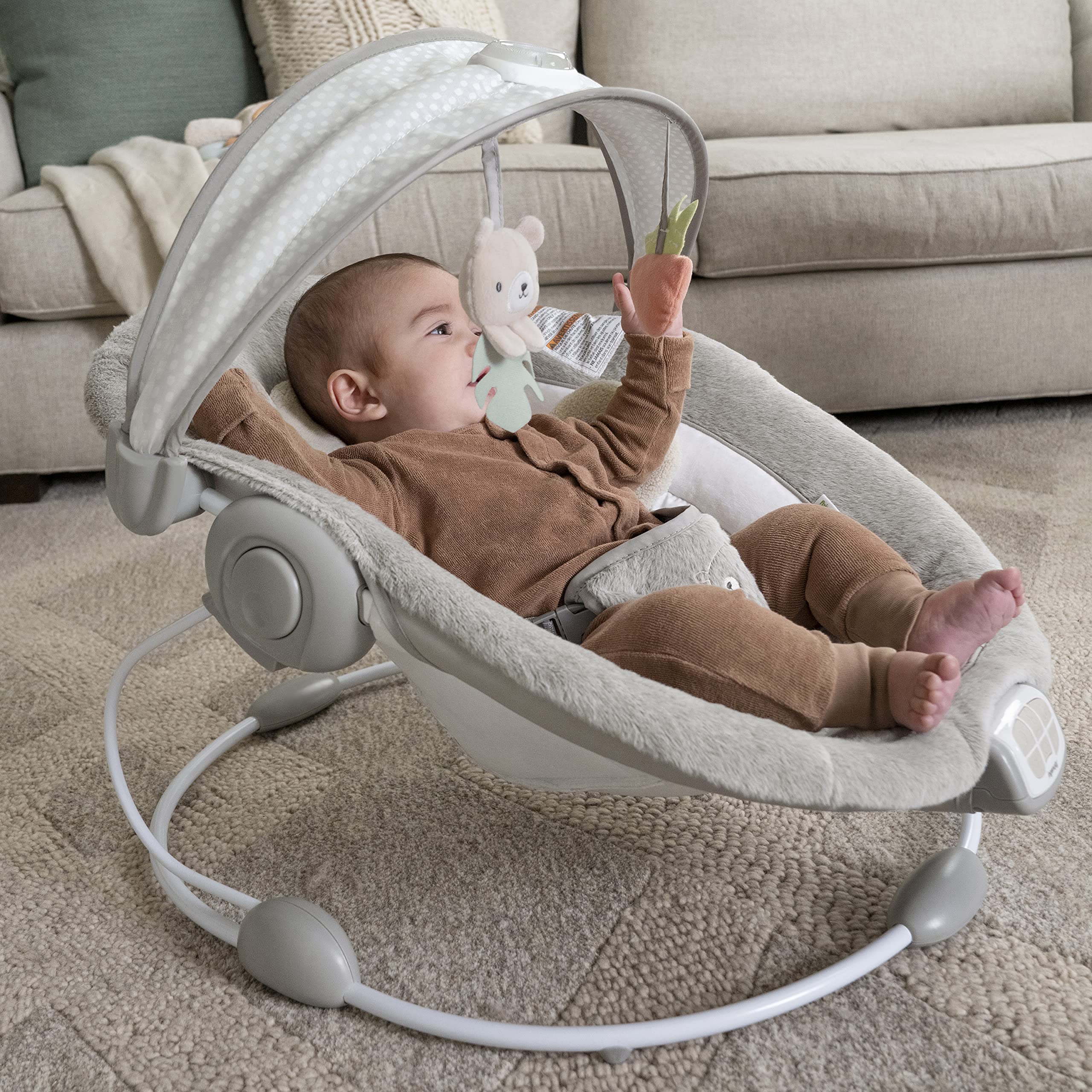 Foto 7 | Asiento Tipo Hamaca Para Bebés Ingenuity Inlighten Nate Con Barra De Juguetes Y Tapete - Venta Internacional.