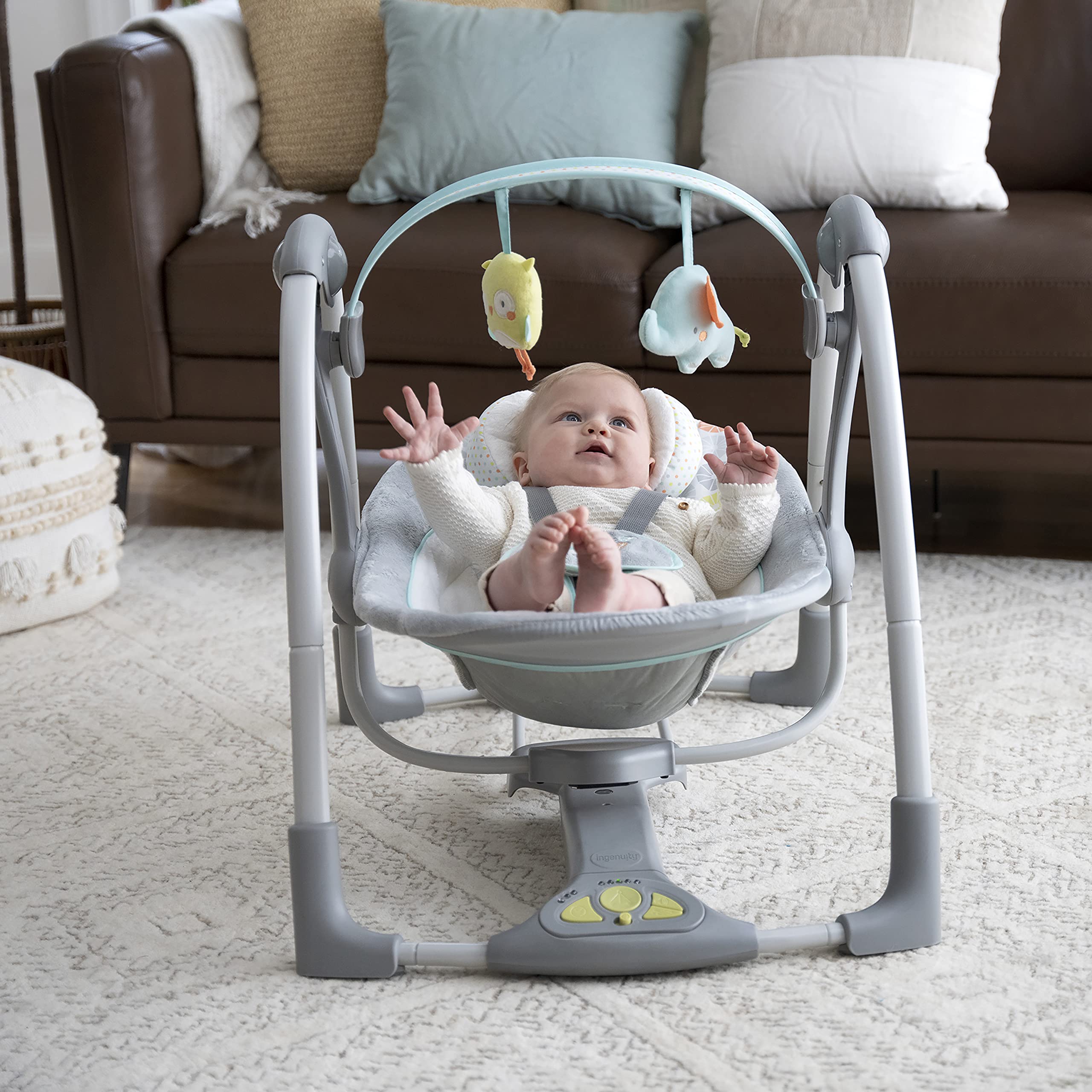Foto 4 pulgar | Baby Swing Ingenuity Swing 'n Go Portátil Plegable De 5 Velocidades - Venta Internacional.