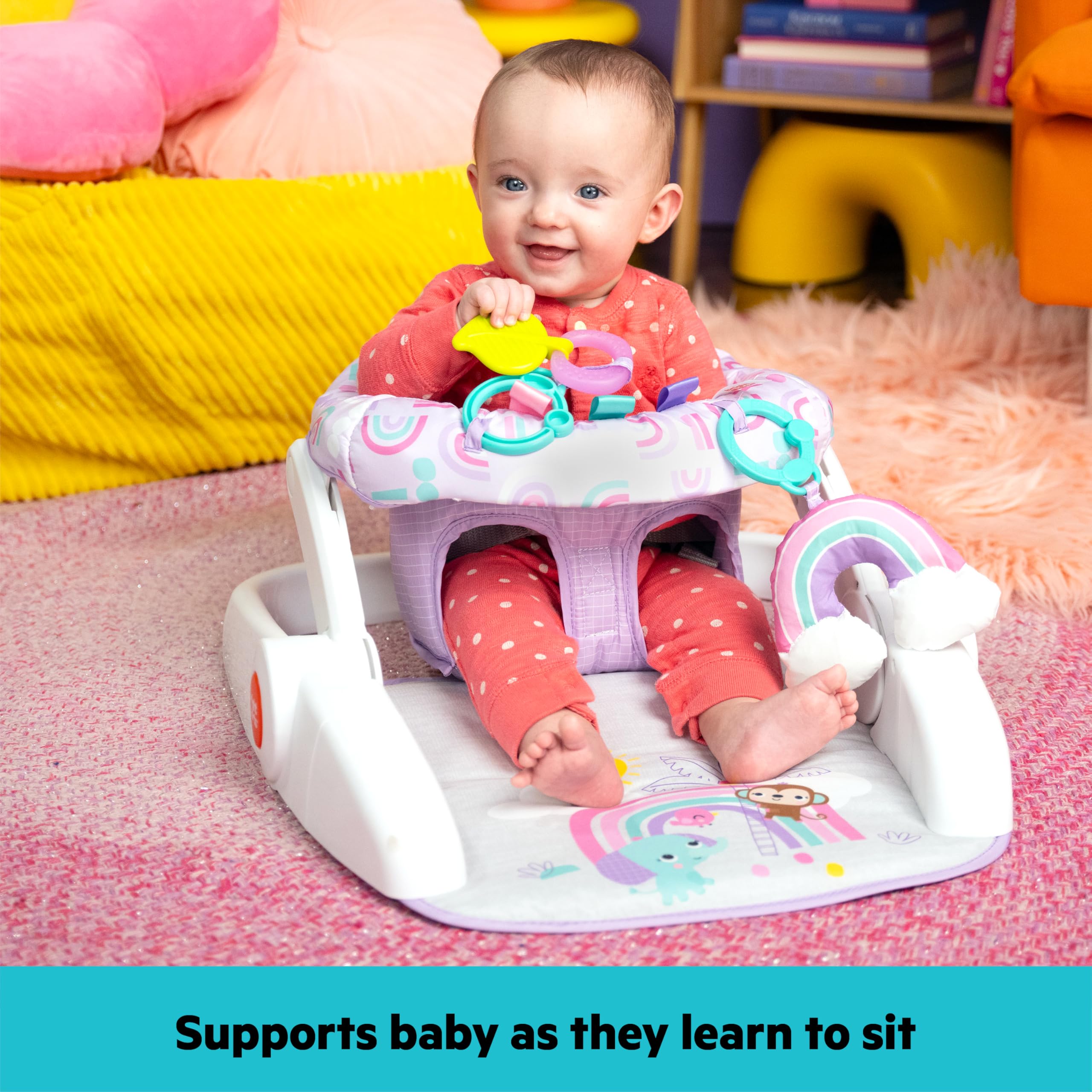 Foto 3 pulgar | Asiento De Suelo Para Bebés Bright Starts Para Aprender A Sentarse En 2 Posiciones - Venta Internacional.