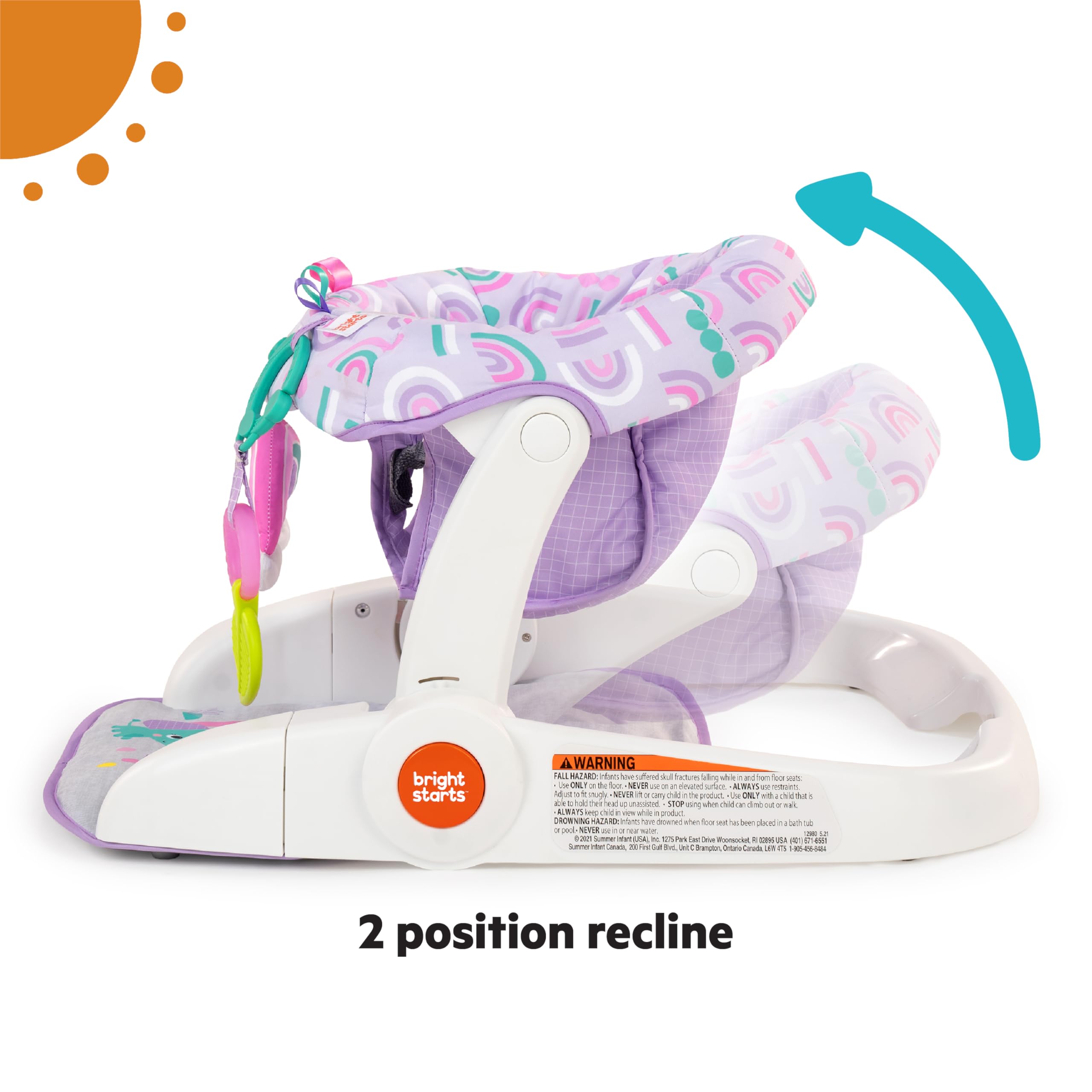Foto 4 pulgar | Asiento De Suelo Para Bebés Bright Starts Para Aprender A Sentarse En 2 Posiciones - Venta Internacional.