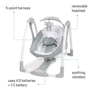 Foto 2 | Columpio Para Bebés Y Asiento Infantil Ingenuity Convertme 2 En 1 Swell - Venta Internacional.