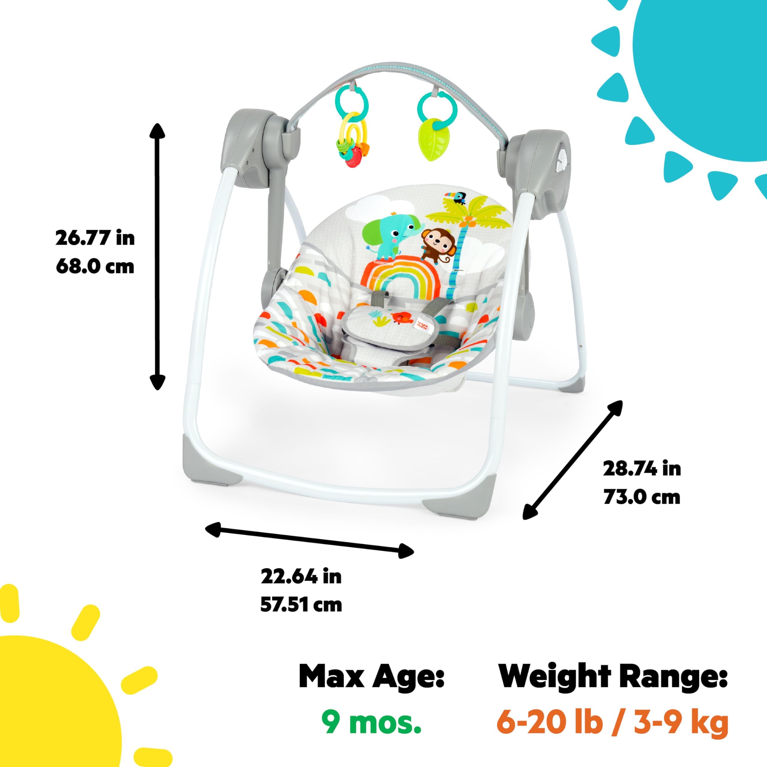 Foto 6 pulgar | Baby Swing Bright Starts Playful Paradise Portátil Compacto - Venta Internacional.