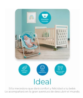 Foto 2 | Silla Mecedora para Bebés Black Box con Control Remoto