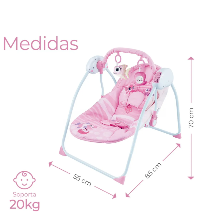 Foto 5 pulgar | Silla Mecedora para Bebés Black Box con Control Remoto