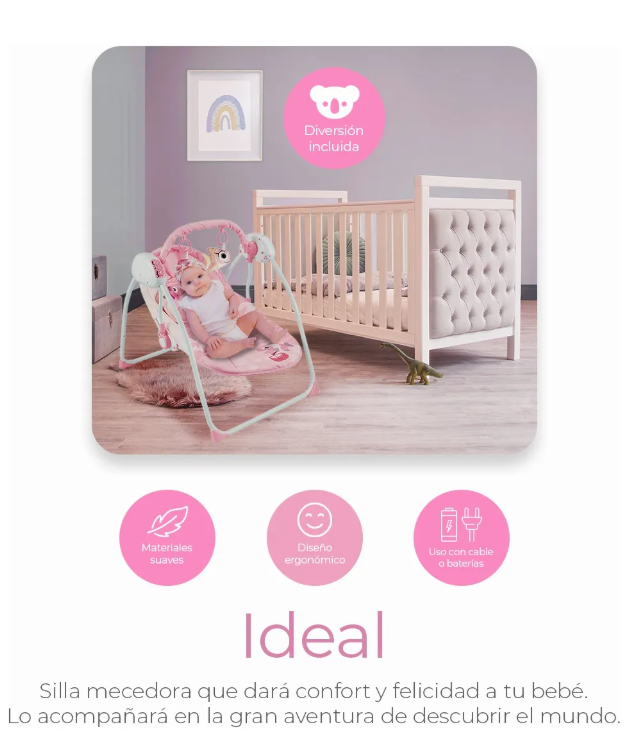 Foto 5 | Silla Mecedora para Bebés Black Box con Control Remoto