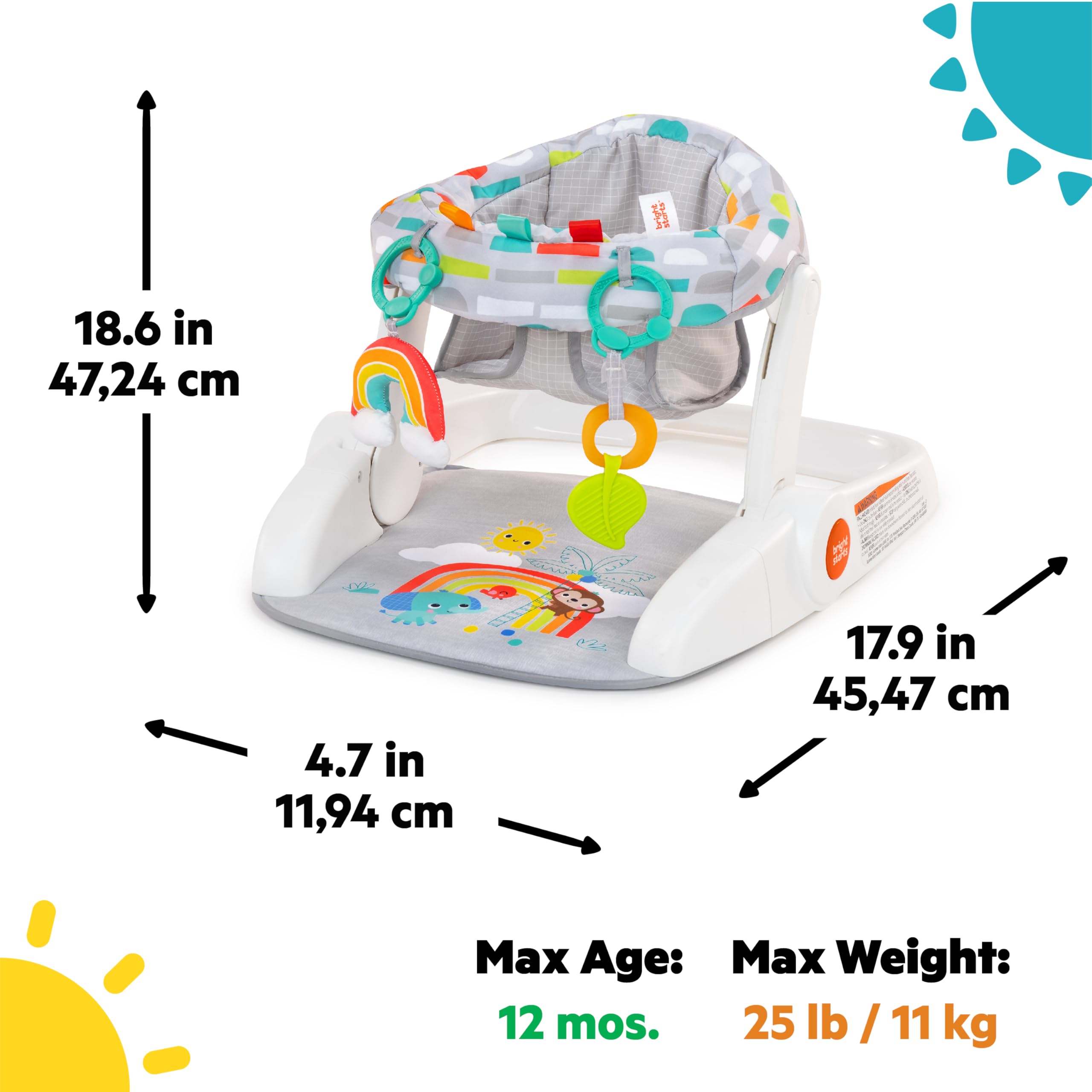 Foto 4 pulgar | Asiento De Piso Para Bebés Bright Starts Para Aprender A Sentarse De 4 A 12 Meses - Venta Internacional.