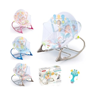 Foto 3 | Silla Vibradora Mecedora De Bebe Musical Con Juegos Lab.g Gris