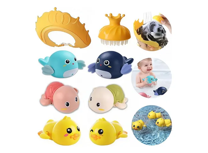 Foto 2 pulgar | Juego De Baño Xtellar Para Bebé, Con Gorro Ajustable Y Cepillo Para Champú - Agrega Diversión Y Felicidad A La