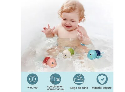 Foto 5 | Juego De Baño Xtellar Para Bebé, Con Gorro Ajustable Y Cepillo Para Champú - Agrega Diversión Y Felicidad A La