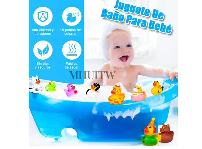 Foto 4 pulgar | Set De 15 Patitos De Hule Xtellar Para Baño