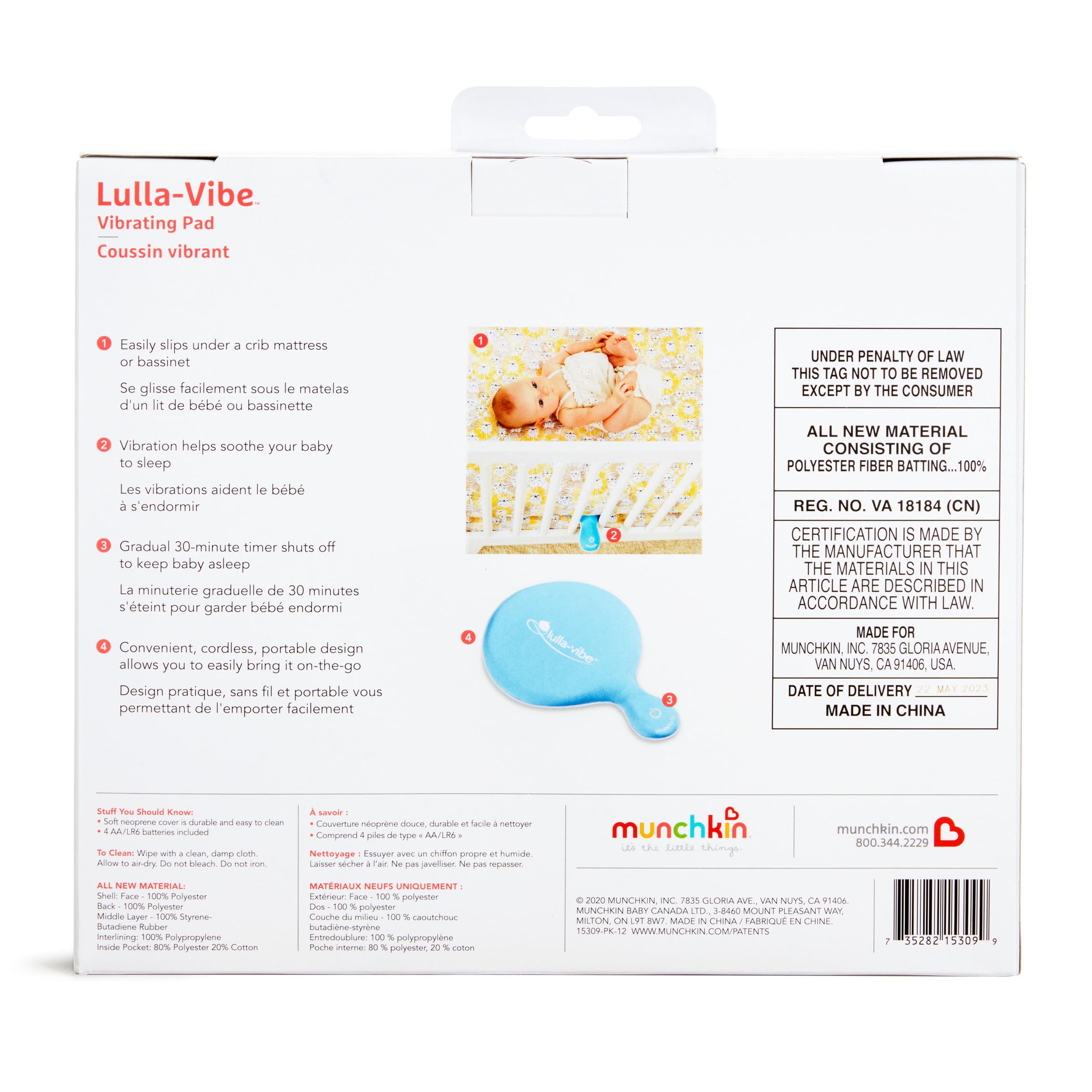 Foto 8 pulgar | Colchón Vibratorio Sleep Soother Munchkin Lulla-vibe - Venta Internacional.