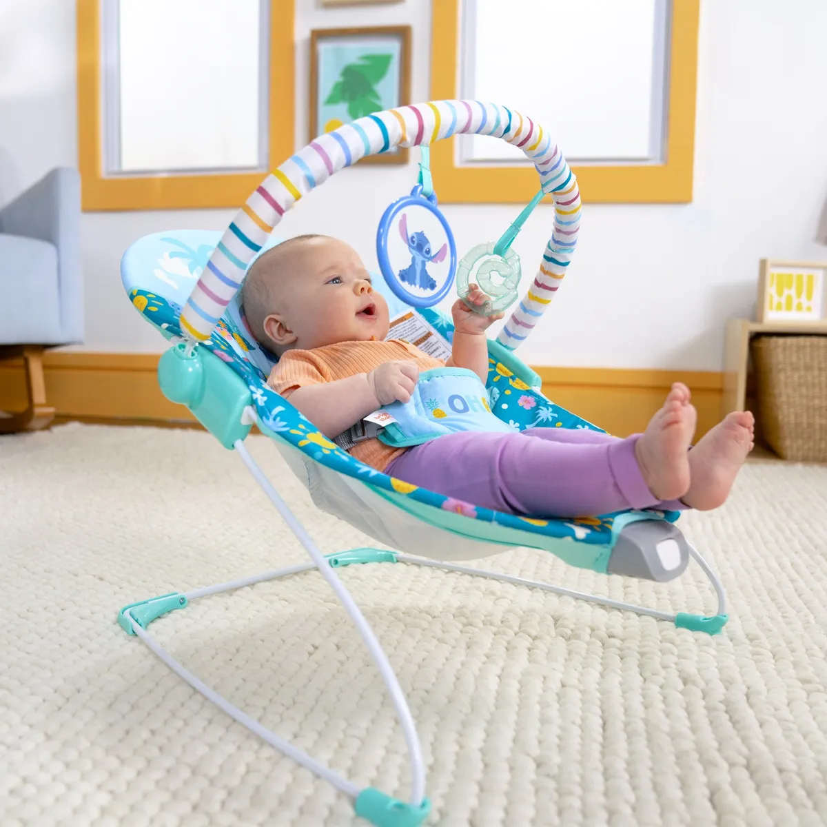 Foto 4 pulgar | Bouncer Para Bebé Bright Starts Disney Stitch Ohana Paradise