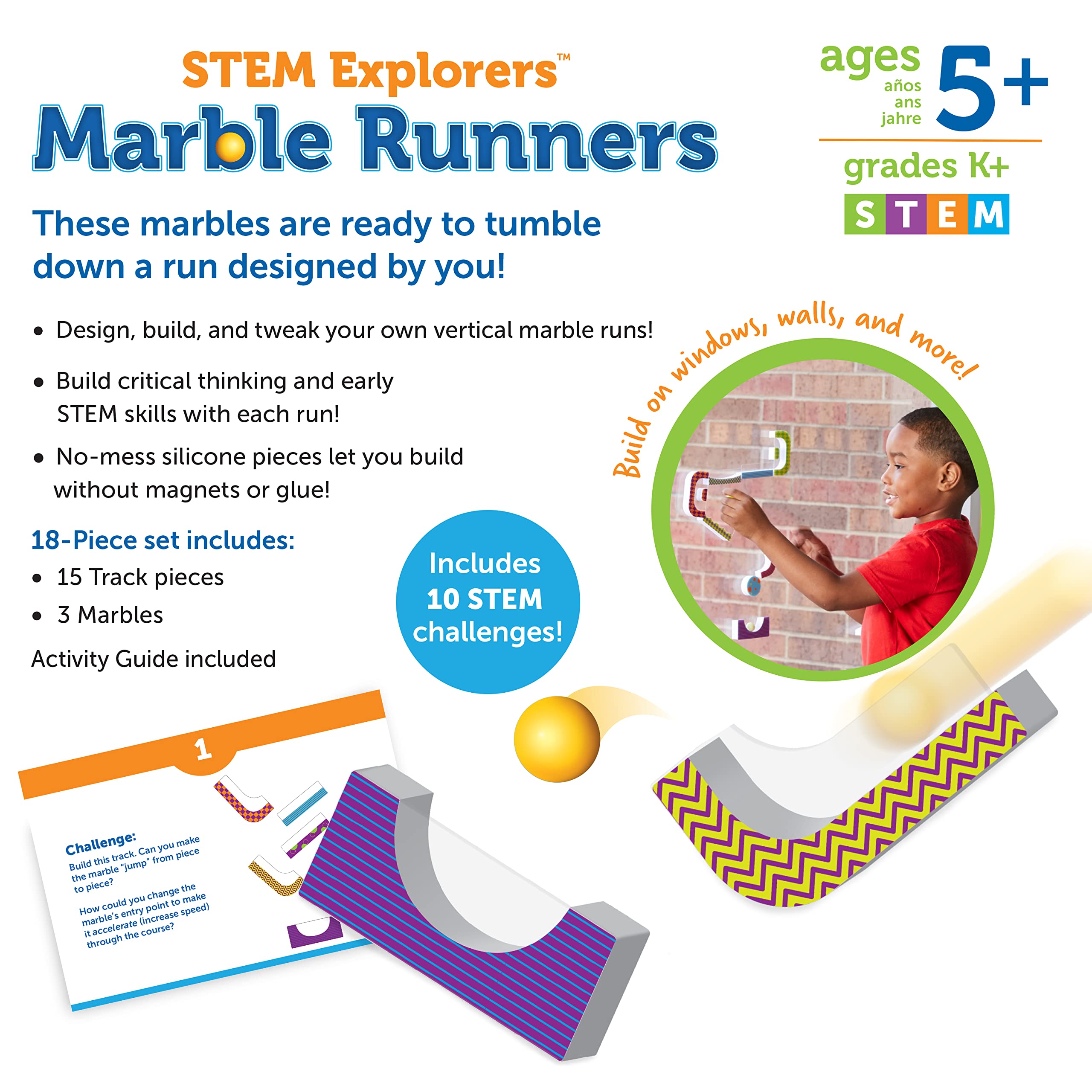 Foto 6 pulgar | Recursos De Aprendizaje Stem Explorers De Marble Runners, 18 Piezas - Venta Internacional.
