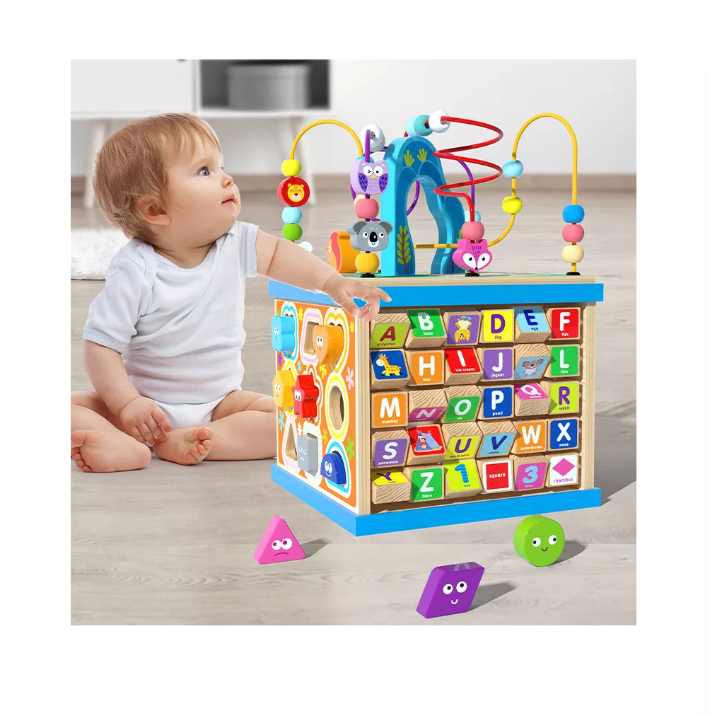 Foto 4 pulgar | Cubo De Juguete Maze Activity, Teaching Maze 8 En 1 Azul Colores