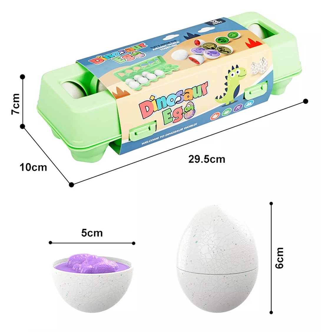 Foto 3 pulgar | Juego Educativo Para Niños, Juguete Didáctico Huevos Colores Verde