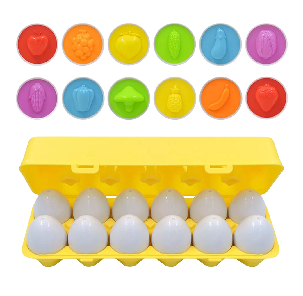 Foto 2 pulgar | Juego Educativo Para Niños, Juguete Didáctico Huevos Colores Amarillo
