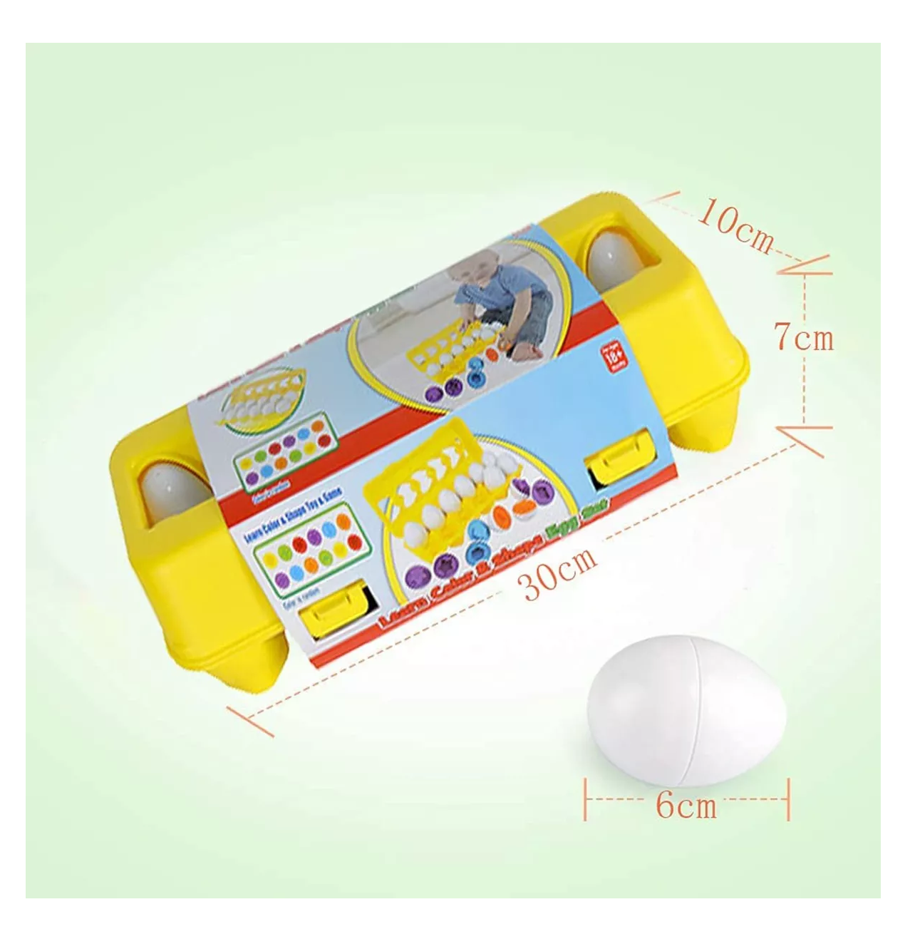 Foto 3 pulgar | Juego Educativo Para Niños, Juguete Didáctico Huevos Colores Amarillo