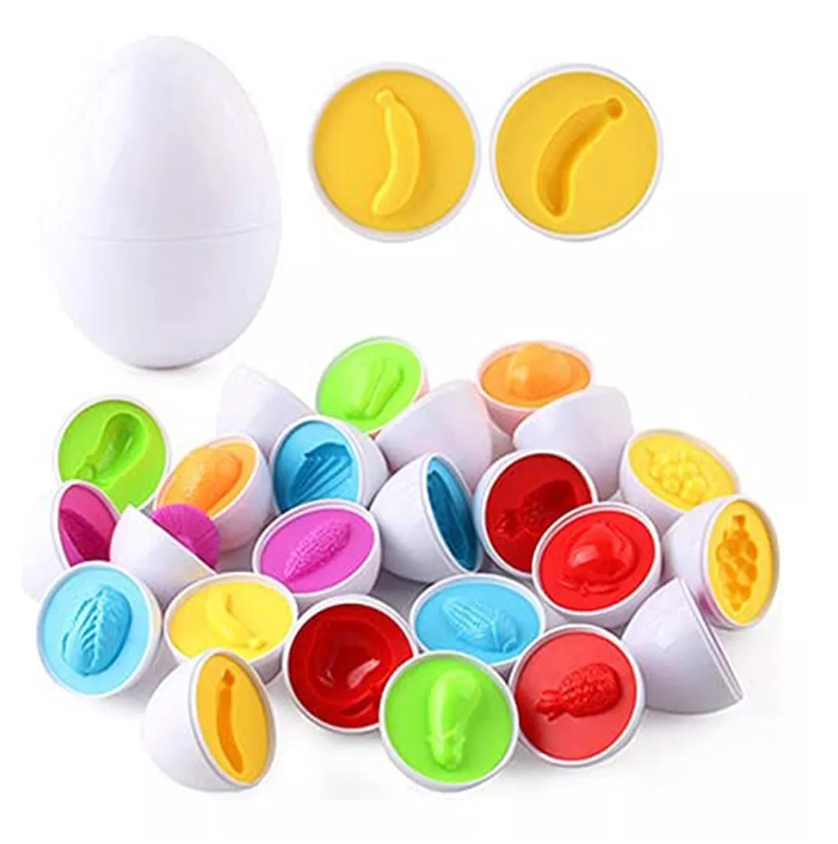 Foto 4 pulgar | Juego Educativo Para Niños, Juguete Didáctico Huevos Colores Amarillo