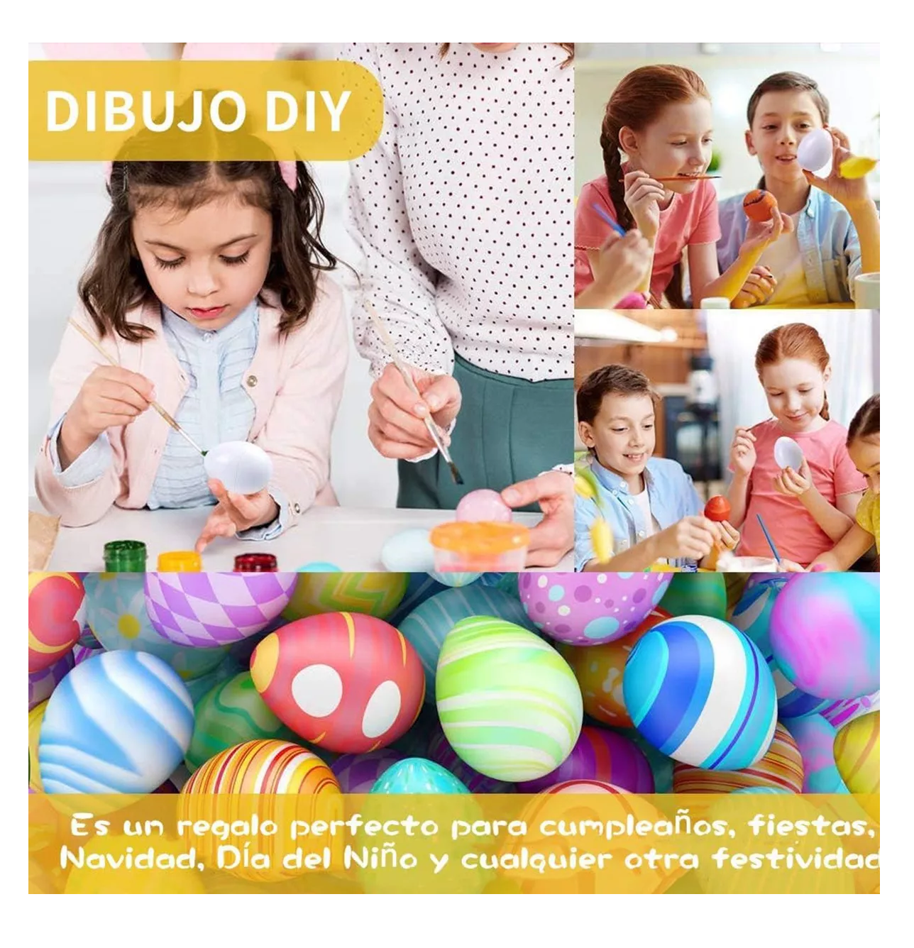 Foto 6 pulgar | Juego Educativo Para Niños, Juguete Didáctico Huevos Colores Amarillo