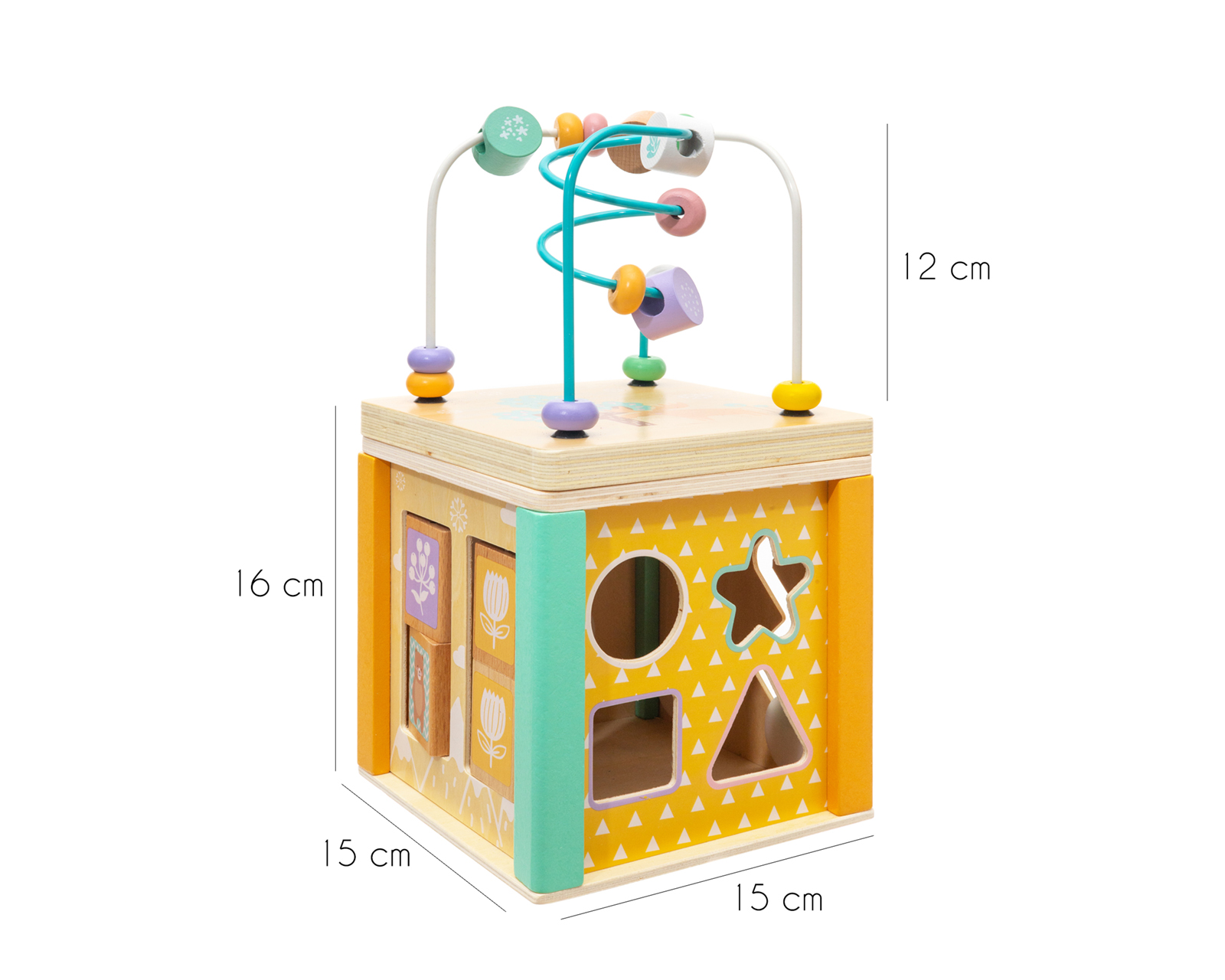 Foto 5 pulgar | Cubo Didáctico Montessori Bebe Madera Juego Educativo 5 en 1